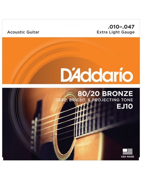 CORDE ACOUSTIQUE D ADDARIO 10/47
