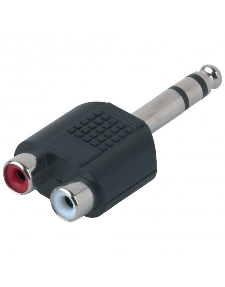 ADAPTATEUR 2 RCA FEMELLE /JACK MALE STEREO