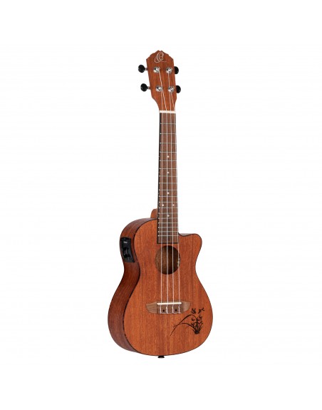 UKULELE CONCERT ORTEGA, ACAJOU, CW EQ