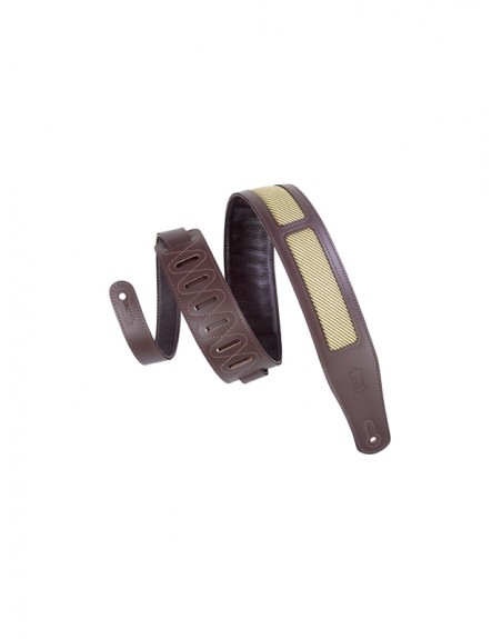 SANGLE LEVY'S CUIR AMPLI TWEED DARK BROWN