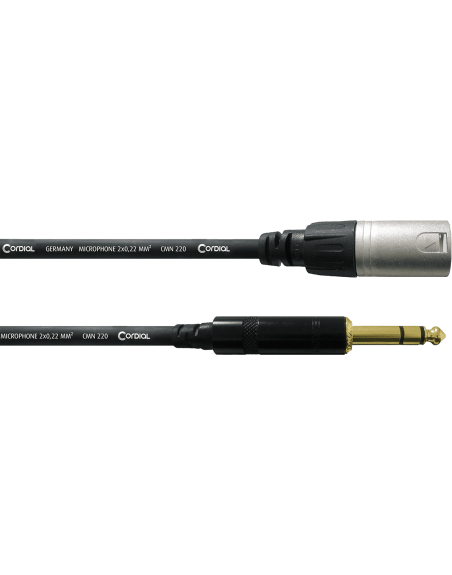 CORDIAL XLR / JACK - XLR MALE/JACK STEREO MALE - 3M