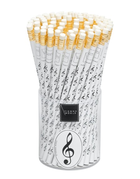CRAYON DE BOIS CLEF DE SOL BLANC