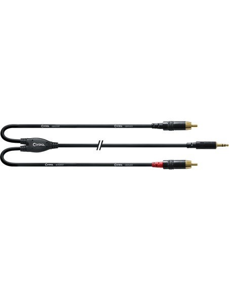 CORDIAL - 2 Rca - Mini-J./2 RCA - 0.9m