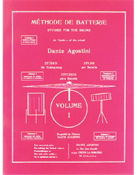 AGOSTINI METHODE DE BATTERIE VOL 1 AGOSTINI