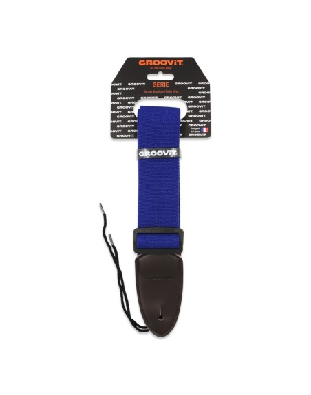 GROOVIT SANGLE COTON Bleu Saphir UNI BOUCLES CUIR