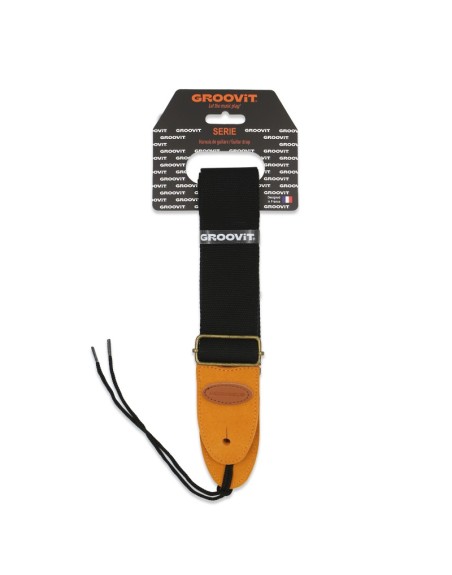 GROOVIT SANGLE ONE NOIR BOUCLES CROUTE DE CUIR