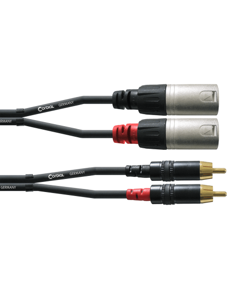 CABLE CORDIAL RCA - 2 RCA/2 XLR MALES - 1.5M