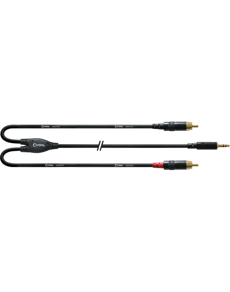 CABLE CORDIAL Mini-Jack / RCA - Mini-J./2 RCA - 3m