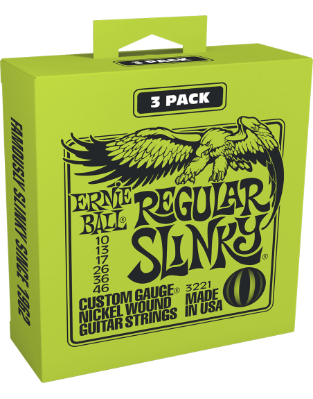 ERNIE BALL PACKS DE 3 JEUX - REGULAR SLINKY