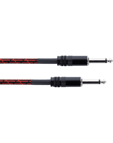 CABLE CORDIAL TWEED ROUGE -NOIR JACK/JACK COUDE 1.5M