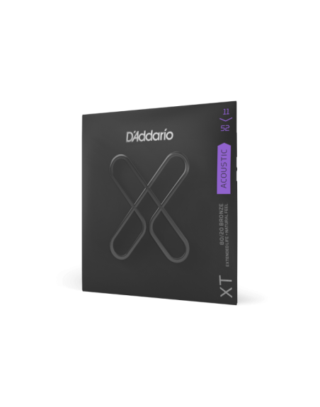 D'ADDARIO CORDE ACOUSTIQUE XT 80/20 CST 11/52
