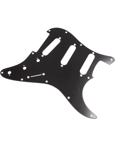 YELLOW PART PICKGUARD STRAT - NOIRE 3 PLIS