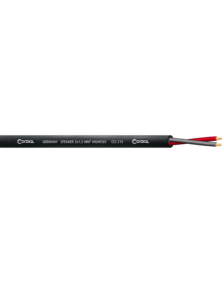 CORDIAL CABLE HP 2X 1.5MM² NOIR - METRE