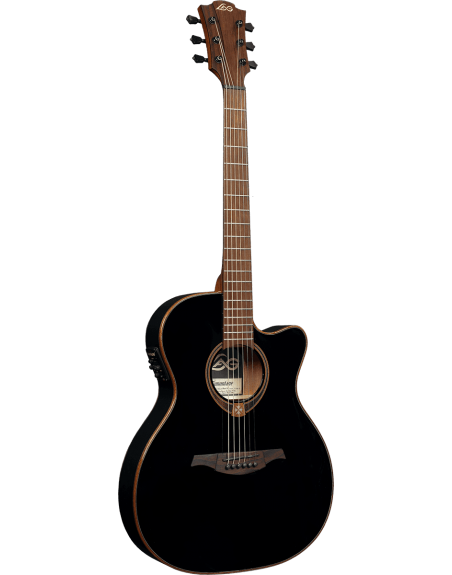 LAG T118ASCE-BLK AUDITORIUM SLIM CUTAWAY ELECTRO BLACK