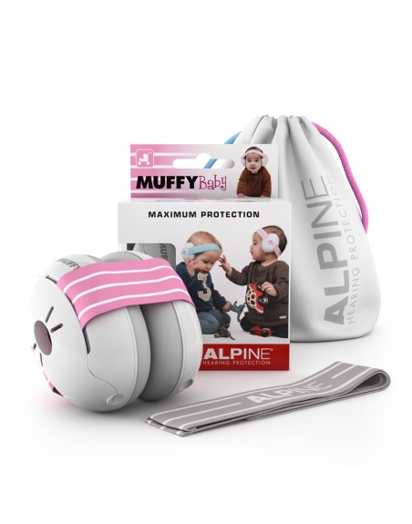 CASQUE ALPINE MUFFY BABY ROSE