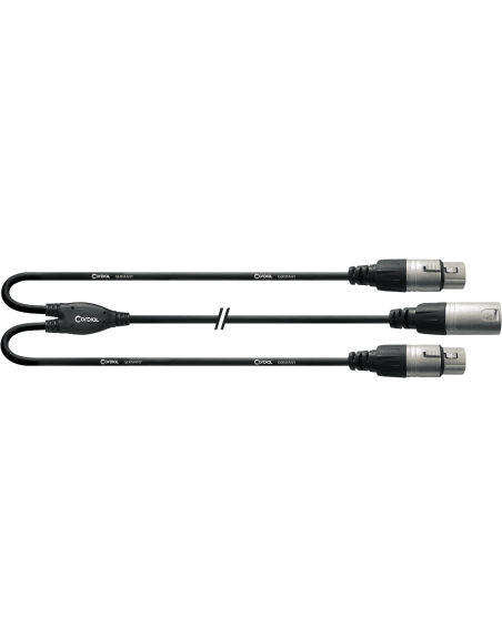CORDIAL XLR MALE/ DOUBLE XLR FEMELLE
