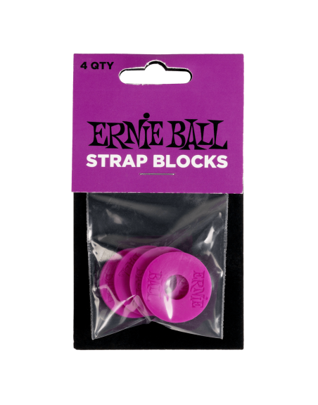 ERNIE BALL STRAP BLOCKS - VIOLET PACK DE 4