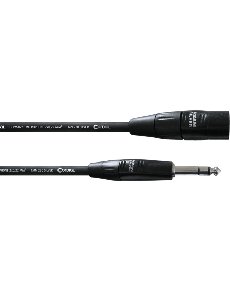 CORDIAL XLR MALE/JACK STEREO - 3M NOIR
