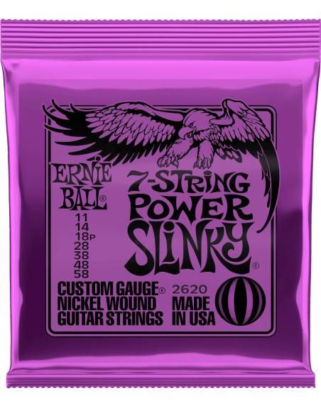 ERNIE BALL POWER SLINKY 7 CORDES 11-58