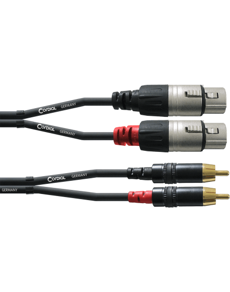 CORDIAL 2 RCA/2 XLR FEMELLES - 1.5M