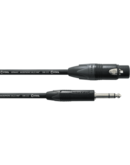 CORDIAL XLR FEMELLE/JACK STEREO - 2.5M