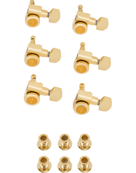 FENDER® LOCKING GOLD MECANIQUE 6X1 DOREE