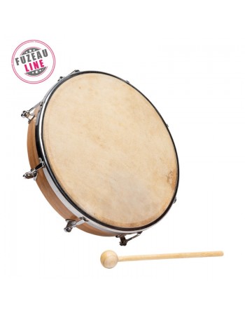 TAMBOURIN PEAU NATURELLE 25CM