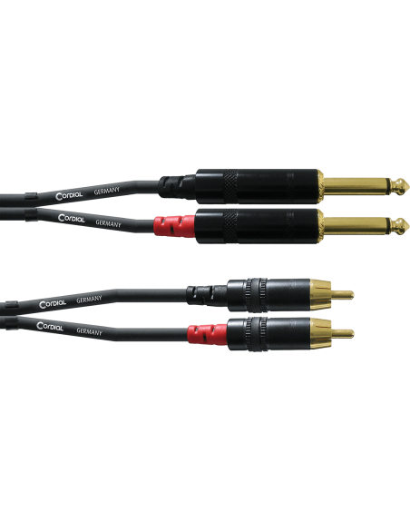 CORDIAL - JACK - 2 JACKS M./2 RCA - 3M