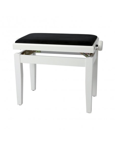 BANQUETTE PIANO BLANCHE BRILLANTE