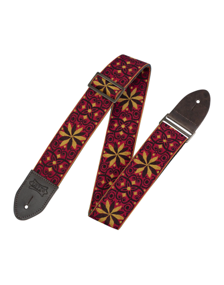 SANGLE LEVYS Vintage Hootenanny Red