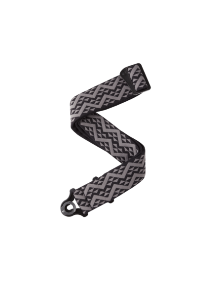 SANGLE D'ADDARIO AUTOLOCK Noir rembourré avec formes géométriques