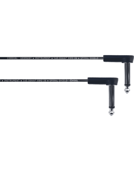 CORDIAL - Patch plat jacks coudés 10cm EI0.10RR
