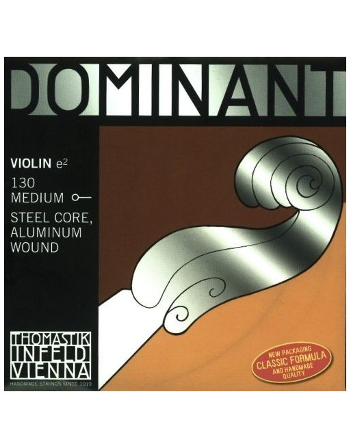Corde De Violon Dominant Thomastik-Infeld – Âme Nylon – Taille 1/8 – Mi Aluminium 130